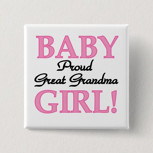 Stolze große Großmutter-Baby-T-Shirts und Button (Vorderseite)