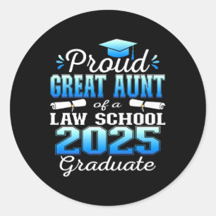 Stolze große Tante von 2025 Cl Law School Graduate Runder Aufkleber