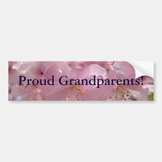 Stolze Großeltern! Autoaufkleber Rosa Blüten (Vorne)