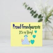 Stolze Großeltern "It's a Boy" Postkarte (Stehend Vorderseite)