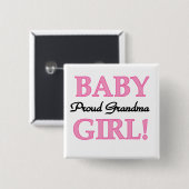 Stolze Großmutter-Baby-T-Shirts und Geschenke Button (Vorne & Hinten)