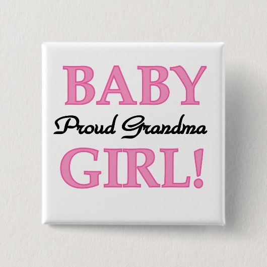 Stolze Großmutter-Baby-T-Shirts und Geschenke Button (Vorderseite)