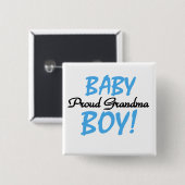 Stolze Großmutter-Baby-T-Shirts und Geschenke Button (Vorne & Hinten)