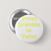 Stolze Großmutter der Zwillinge Button (Vorne & Hinten)