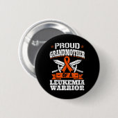 Stolze Großmutter einer Leukämie Warrior Bewusstse Button (Vorne & Hinten)