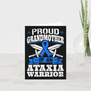 Stolze Großmutter eines Ataxia Kriegers Blue Aware Karte