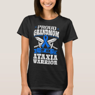Stolze Großmutter eines Ataxie Kriegers blaues Bew T-Shirt