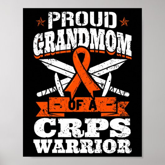 Stolze Großmutter eines CRPS-Kriegers RSD-Bewussts Poster (Vorne)
