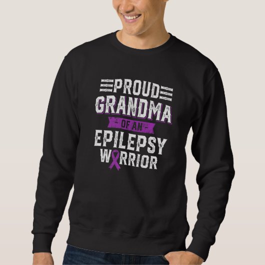 Stolze Großmutter eines Epilepsie-Kriegers Bewusst Sweatshirt (Vorderseite)