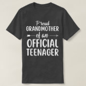 Stolze Großmutter eines Offiziellen Teenagergesche T-Shirt (Design vorne)