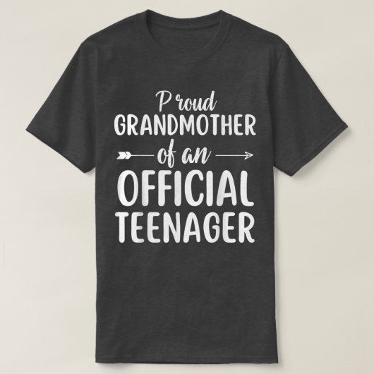 Stolze Großmutter eines Offiziellen Teenagergesche T-Shirt (Design vorne)