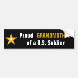 Stolze Großmutter eines US-Soldaten Autoaufkleber