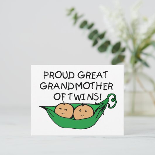 stolze Großmutter Twin Pod Postkarte (Stehend Vorderseite)