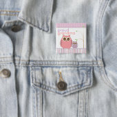 Stolze Großmutter zum zu sein u. Baby-Eule Button (Beispiel)