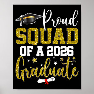 Stolze Gruppe der Abschlussklasse 2026 Seniorklass Poster