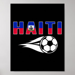 Stolze Haiti-Fußballfans Jacke Haitianische Flagge Poster