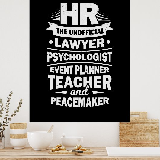 Stolze Humanressourcen Poster (Küche)