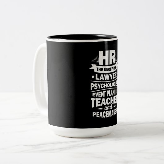 Stolze Humanressourcen Zweifarbige Tasse (Vorderseite Links)