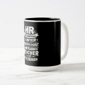 Stolze Humanressourcen Zweifarbige Tasse (VorderseiteRechts)