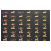 Stolze Hunde-Mama eines Mops Stoff (Fat Quarter (45,7 x 55,9 cm))