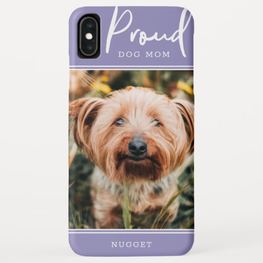 Stolze Hunde-Mama| Foto Personalisiert| Lila Case-Mate iPhone Hülle (Rückseite)