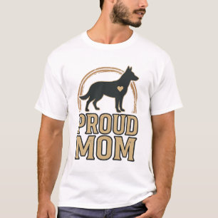 Stolze Hundefrau Silhouette Vintage Vektor Design_ T-Shirt