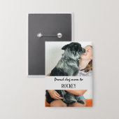 Stolze Hundemutter personalisiertes Bild und Name Button (Vorderseite/Rückseite)
