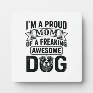 Stolze Hundemutter Vintage Gravur Vektor Design_1 Fotoplatte