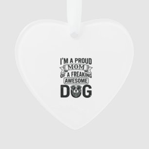 Stolze Hundemutter Vintage Gravur Vektor Design_1 Ornament