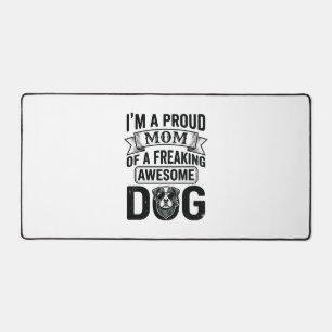Stolze Hundemutter Vintage Gravur Vektor Design_1 Schreibtischunterlage