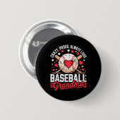 Stolze immer laute Oma Baseball Oma Mütter Button (Vorne & Hinten)