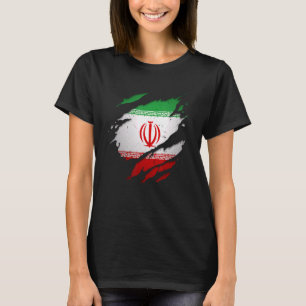 Stolze iranische Tornado-Rippfahne Iran T-Shirt