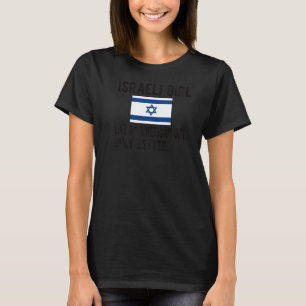 Stolze israelische Girl-Israel-Flagge israelische T-Shirt