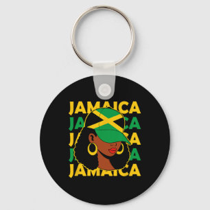 Stolze jamaikanische patriotische afro schwarze Fr Schlüsselanhänger