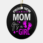 Stolze Junge Mutter Es ist ein Mädchen neue Mutter Keramik Ornament (Links)