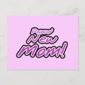 Stolze Junge Mutter Lila Textzüge und Geschenke Postkarte (Vorderseite)