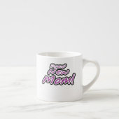 Stolze Junge Mutter Schwarz und Lila Textgeschenke Espressotasse (Rechts)