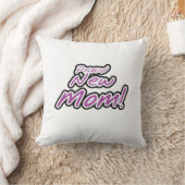 Stolze Junge Mutter Schwarz und Lila Textgeschenke Kissen (Decke)