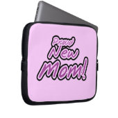 Stolze Junge Mutter Schwarz und Lila Textgeschenke Laptopschutzhülle (Vorne Rechts)
