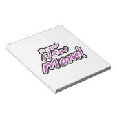 Stolze Junge Mutter Schwarz und Lila Textgeschenke Notizblock (angewinkelt)