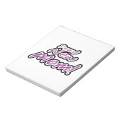 Stolze Junge Mutter Schwarz und Lila Textgeschenke Notizblock (Rotiert)