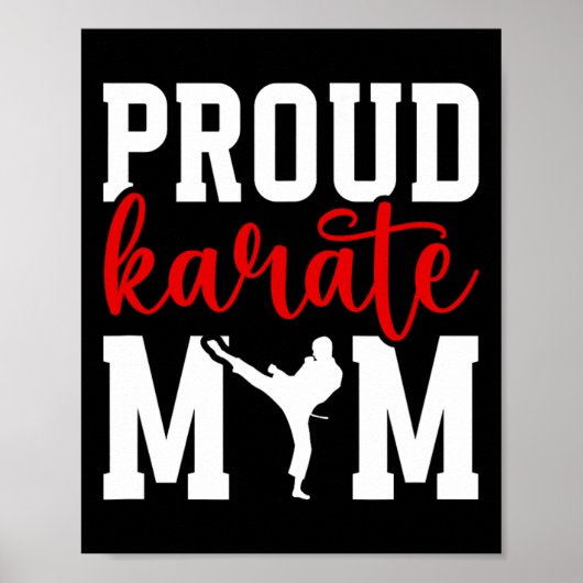 Stolze Karate-Mutter Karate-Mama Poster (Vorne)