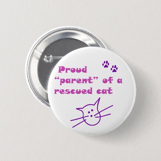 stolze Katze Button (Vorne & Hinten)