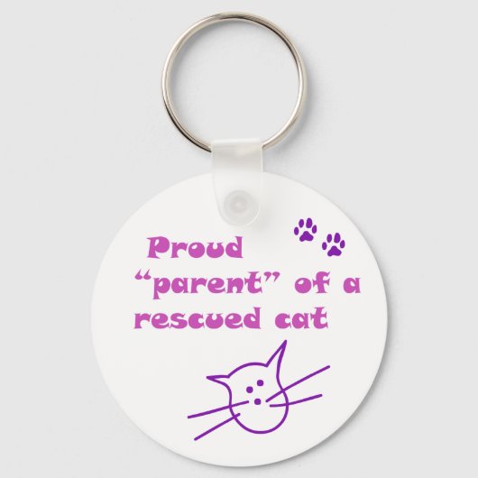 stolze Katze Schlüsselanhänger (Vorderseite)