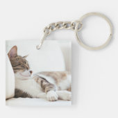 Stolze Katzenmama Muttertags-Double-Sided Schlüsselanhänger (Rückseite)