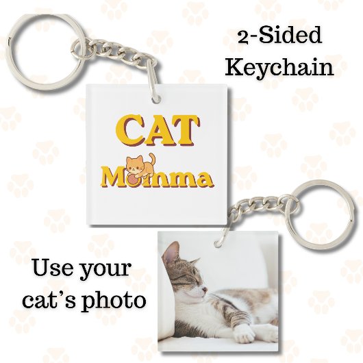Stolze Katzenmama Muttertags-Double-Sided Schlüsselanhänger