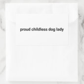 Stolze, kinderlose Hündin minimalistisch-witzig Rechteckiger Aufkleber (Tasche)