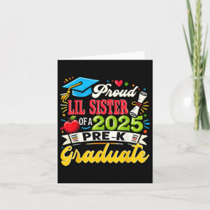 Stolze kleine Schwester des Pre-k-Absolventen 2025 Karte