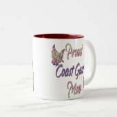 Stolze Küstenwache-Mama Zweifarbige Tasse (VorderseiteRechts)