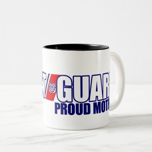 Stolze Küstenwache-Mutter Zweifarbige Tasse (VorderseiteRechts)